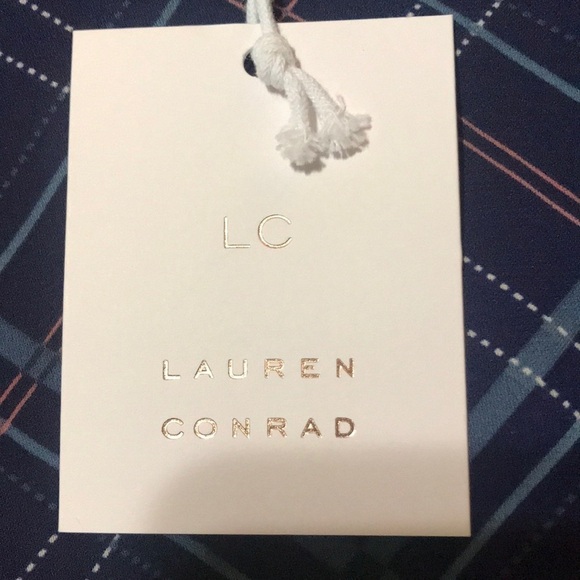 Lauren Conrad Double Layer Plaid Top S NWT - Picture 6 of 8